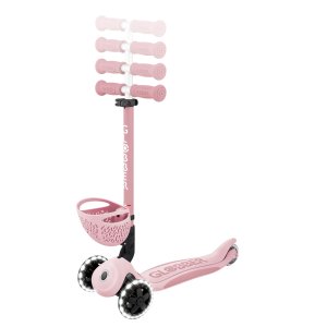 Trottinette évolutive go up baby 3 en 1 lights 360° rose Globber