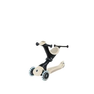 Trottinette évolutive go up deluxe lights eco 360 + casque enfant rider xxs/xs sable Globber