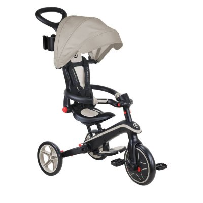 Tricycle explorer 4 en 1 évolutif et pliable taupe