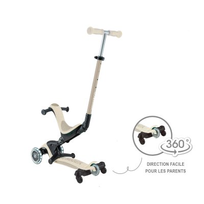 Trottinette évolutive go up deluxe lights eco 360 sable