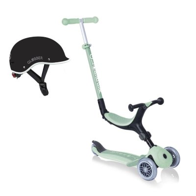 Pack trottinette évolutive go up pistache + casque xxs-xs noir