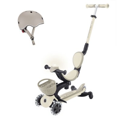 Pack trottinette évolutive go up 360° + casque xxs/xs - sable
