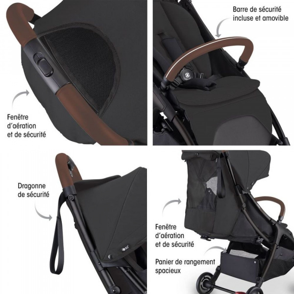 Poussette compacte stroll-lite noir Globber