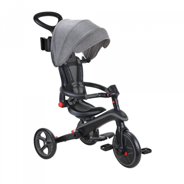 Tricycle explorer 4 en 1 évolutif et pliable noir et gris Globber