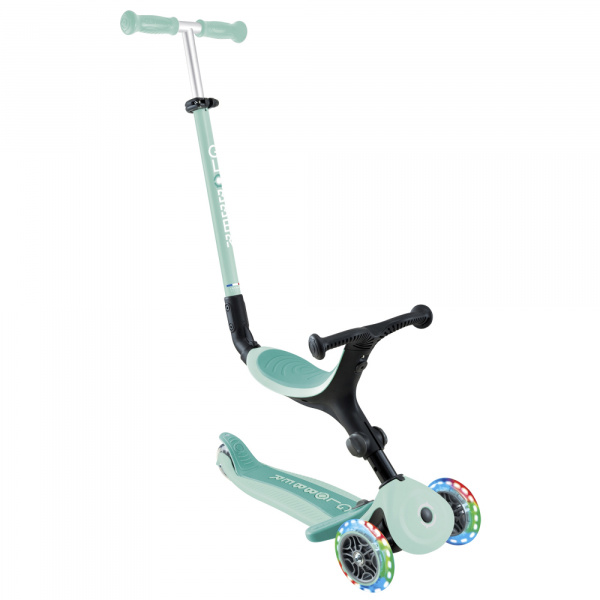 Trottinette évolutive go up active plus lights pastel menthe et menthe foncée Globber
