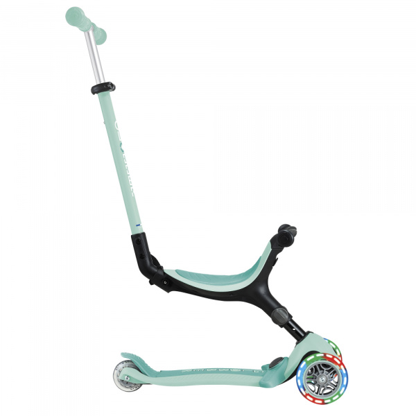 Trottinette évolutive go up active plus lights pastel menthe et menthe foncée Globber
