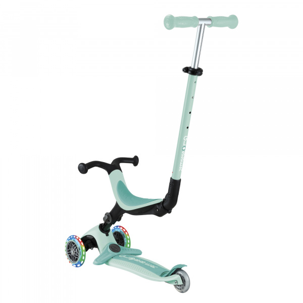 Trottinette évolutive go up active plus lights pastel menthe et menthe foncée Globber