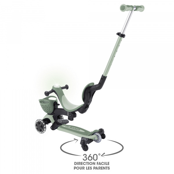 Trottinette évolutive go up 360° lumineuse taupe Globber