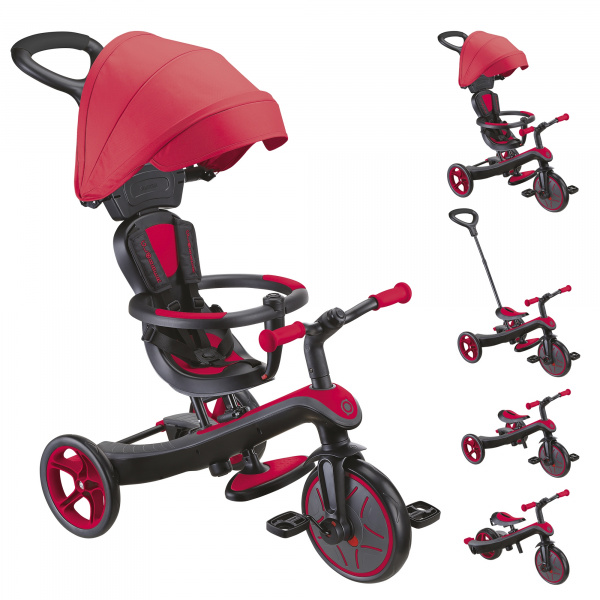 Tricycle explorer 4 en 1 évolutif rouge Globber