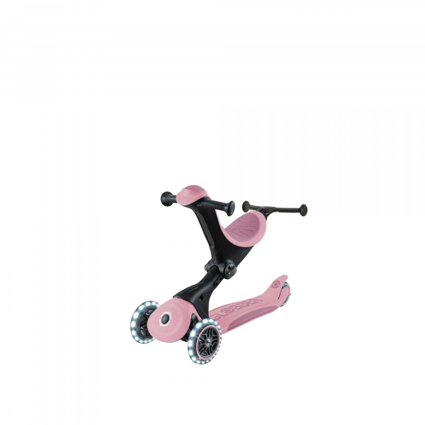 Trottinette évolutive go up deluxe lights eco 360 framboise Globber