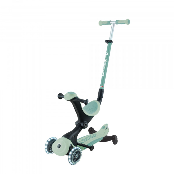 Trottinette évolutive go up deluxe lights eco 360 pistache Globber