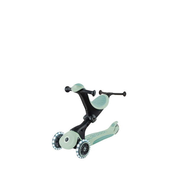 Trottinette évolutive go up deluxe lights eco 360 pistache Globber