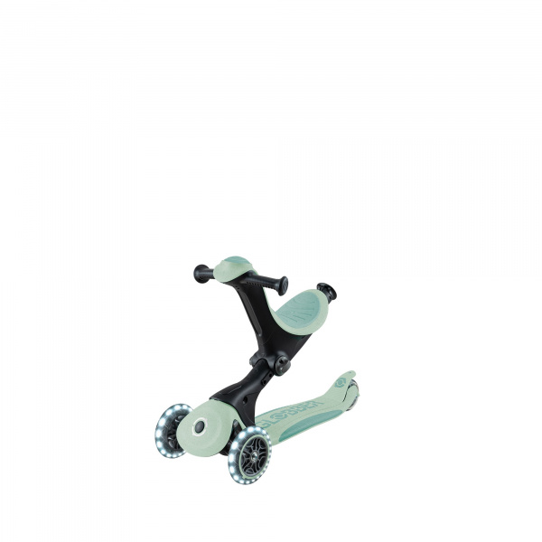 Trottinette évolutive go up deluxe lights eco 360 pistache Globber