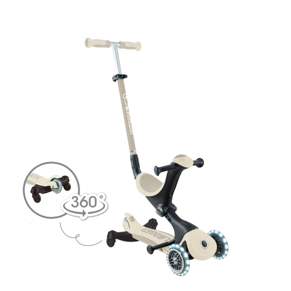 Trottinette évolutive go up deluxe lights eco 360 sable Globber