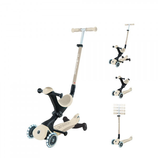 Trottinette évolutive go up deluxe lights eco 360 sable Globber