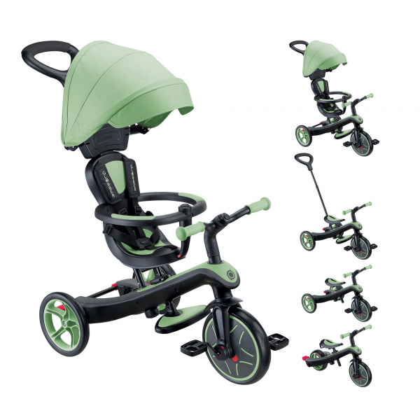 Tricycle explorer 4 en 1 évolutif sauge Globber