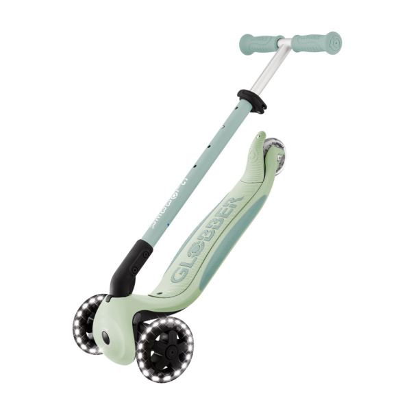 Trottinette évolutive go up baby 3 en 1 lights 360° verte Globber