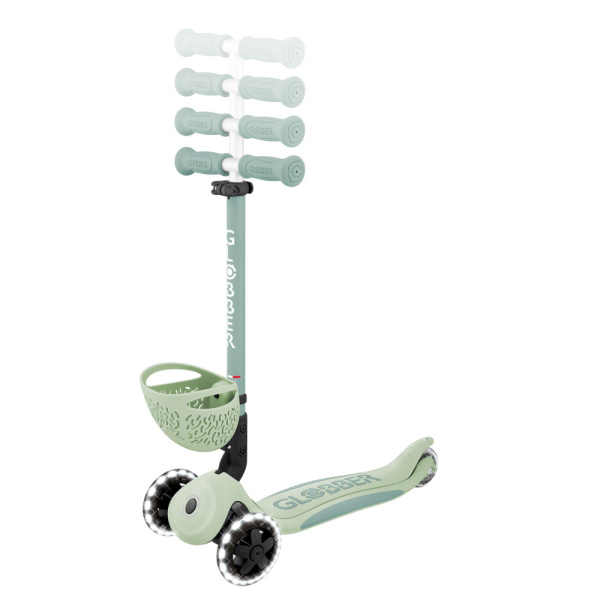 Trottinette évolutive go up baby 3 en 1 lights 360° verte Globber