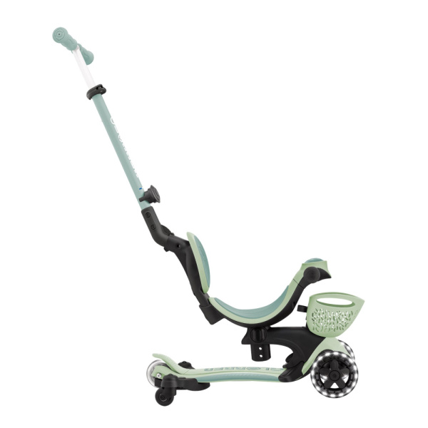 Trottinette évolutive go up baby 3 en 1 lights 360° verte Globber