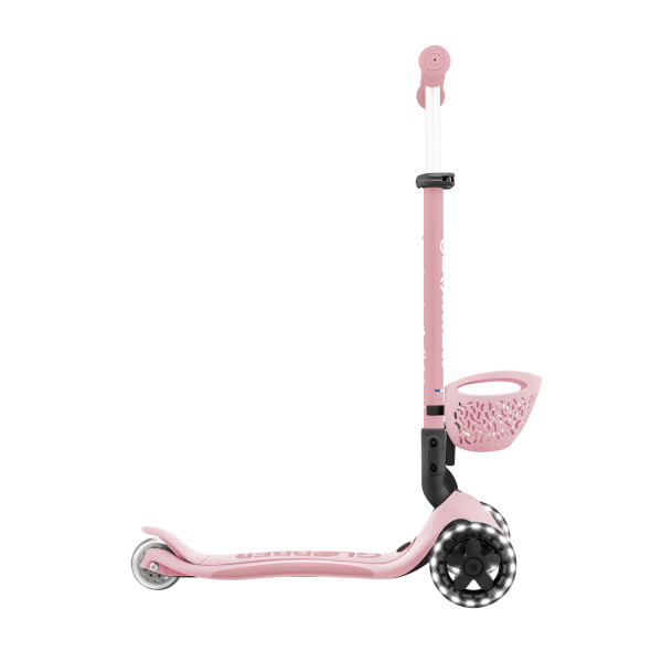 Trottinette évolutive go up baby 3 en 1 lights 360° rose Globber