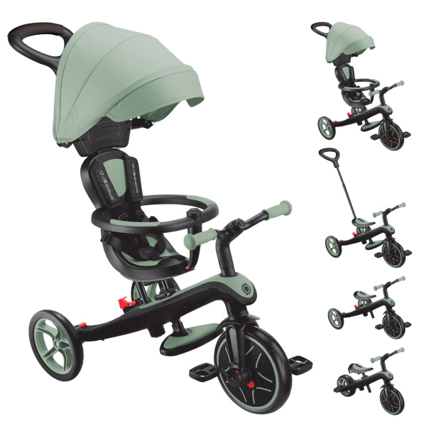 Tricycle évolutif explorer v3 4 en 1 vert Globber