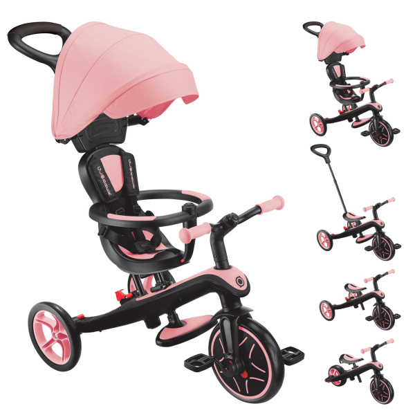 Tricycle évolutif explorer v3 4 en 1 rose Globber