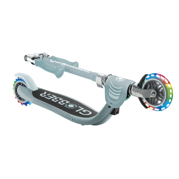 Trottinette flow foldable junior lights bleu cendré Globber