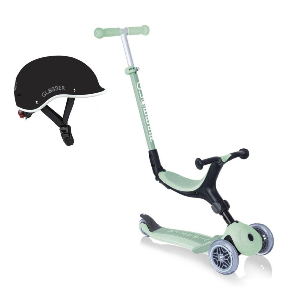 Pack trottinette évolutive go up pistache + casque xxs-xs noir Globber