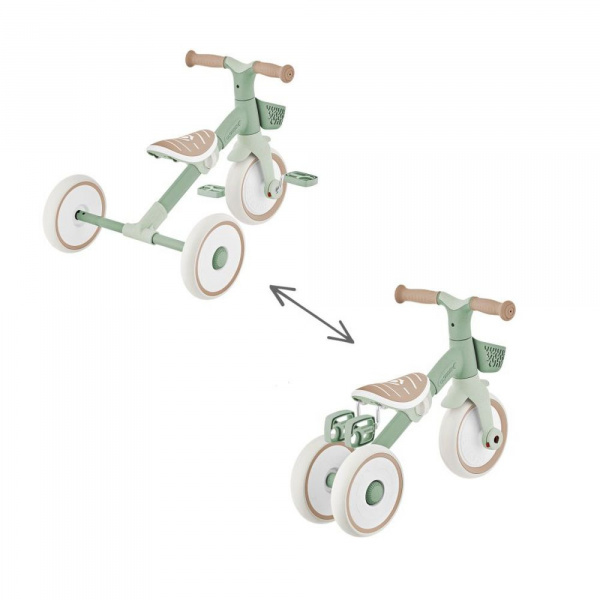 Learning trike plus 2 en 1 evolutif vert olive / sauge Globber