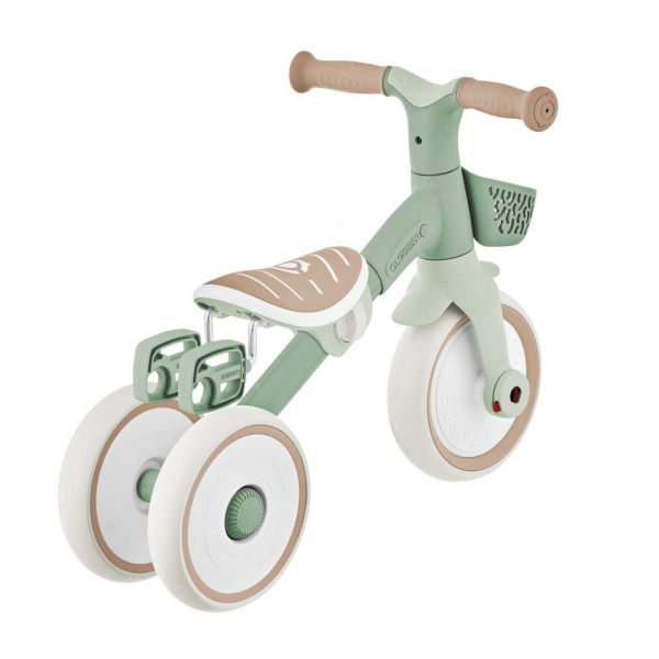 Learning trike plus 2 en 1 evolutif vert olive / sauge Globber