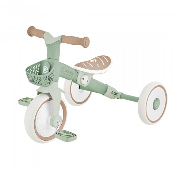 Learning trike plus 2 en 1 evolutif vert olive / sauge Globber