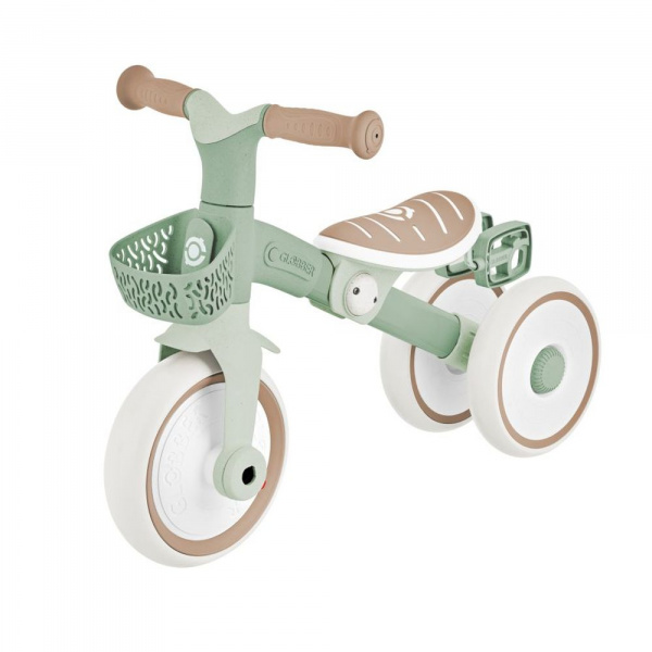 Learning trike plus 2 en 1 evolutif vert olive / sauge Globber