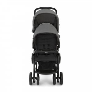 Poussette duo stadium double titanium + 2 sièges auto snugessentials midnight Graco