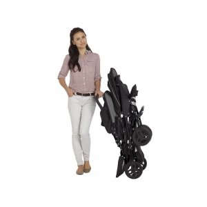 Poussette duo stadium double black grey + 2 sièges auto snuglite midnight Graco