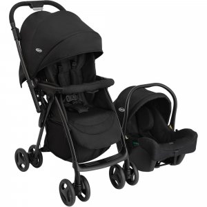 Poussette duo revaya + siège auto snuglite midnight Graco