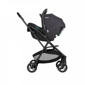 Poussette trio myavo + siège auto snuglite + nacelle charcoal Graco