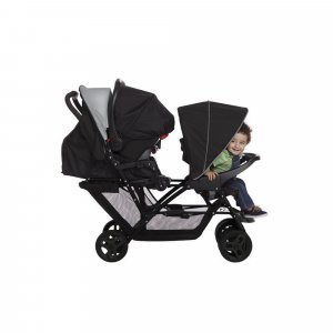 Poussette double stadium black grey Graco