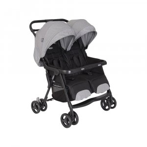 Poussette double duorider steeple gray Graco