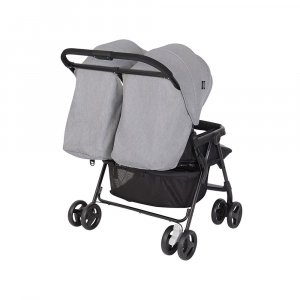 Poussette double duorider steeple gray Graco