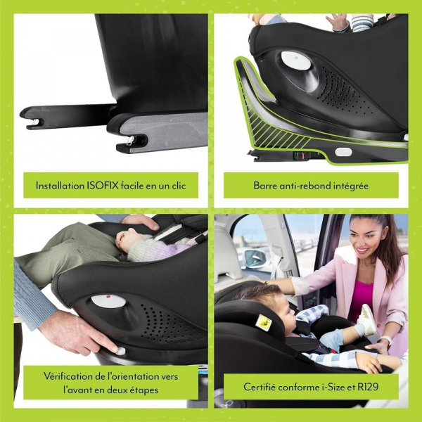Siège auto i-size turn2me dlx iron Graco