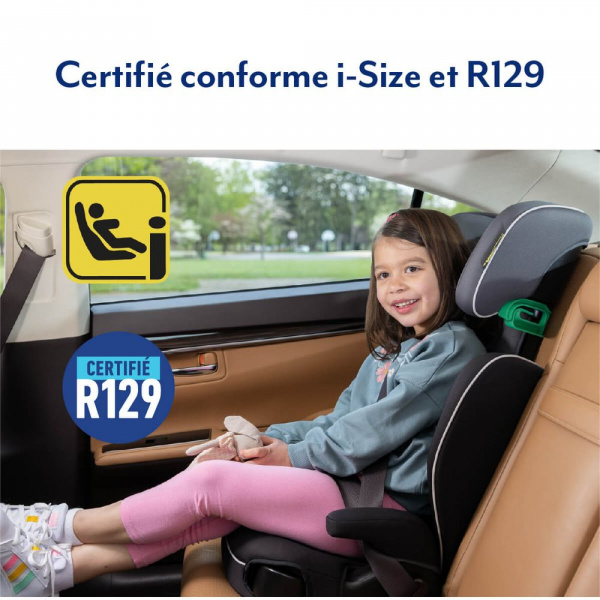 Réhausseur siège auto avec dossier logico l r129 midnight Graco