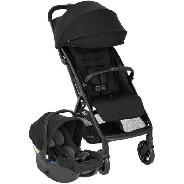 Poussette duo myavo + siège auto snugessentials midnight Graco
