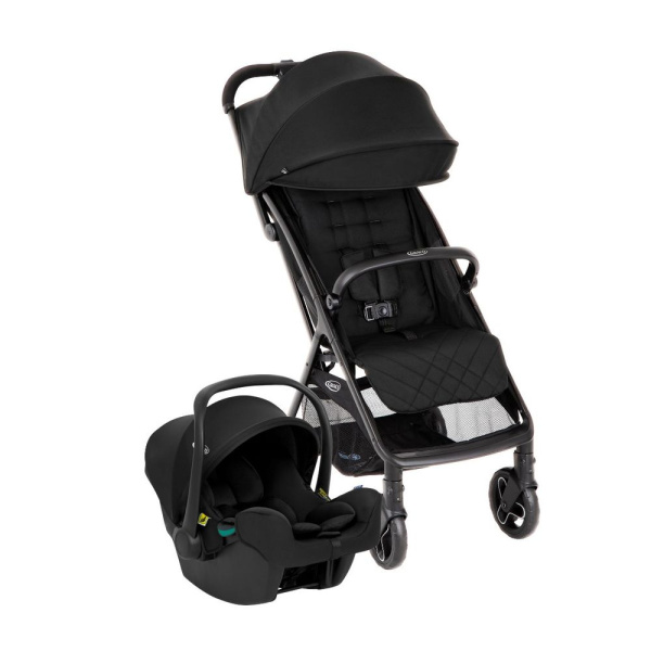 Poussette duo myavo + siège auto snuglite midnight Graco