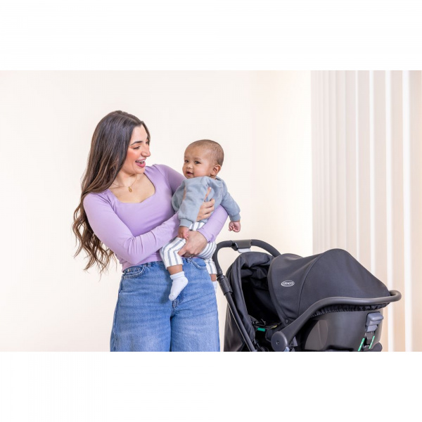 Poussette duo revaya + siège auto snuglite midnight Graco