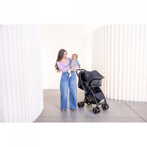 Poussette duo revaya + siège auto snuglite midnight Graco