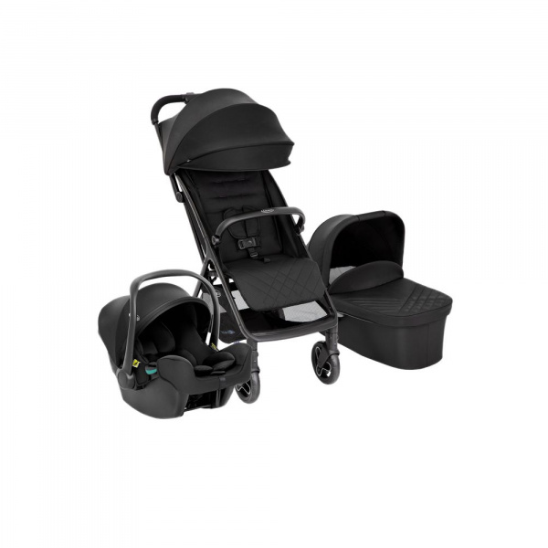 Poussette trio myavo + siège auto snuglite + nacelle midnight Graco