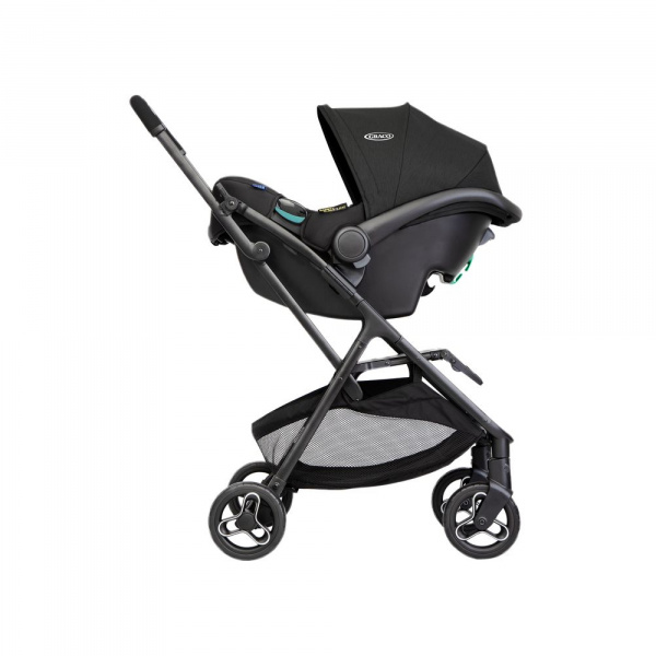 Poussette trio myavo + siège auto snuglite + nacelle midnight Graco