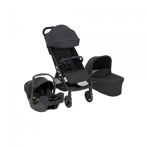Poussette trio myavo + siège auto snuglite + nacelle charcoal Graco