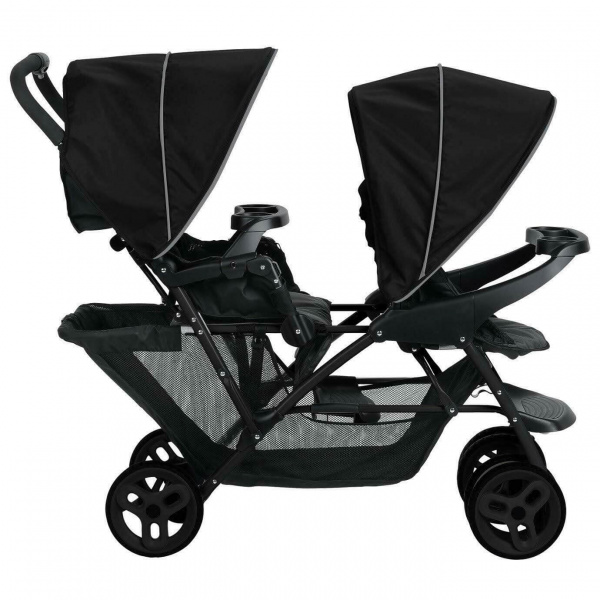 Poussette double stadium black grey Graco