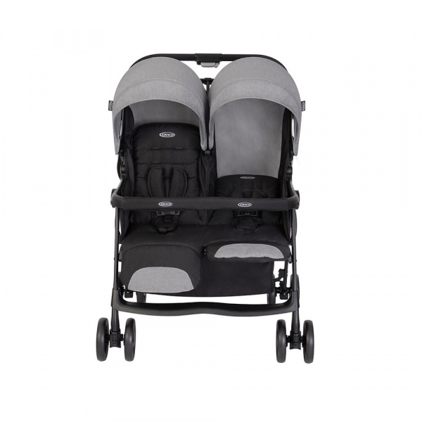 Poussette double duorider steeple gray Graco